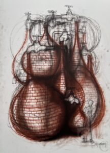 Javier Balmaseda. El agua y la forma. Dessin. 70X50 cm