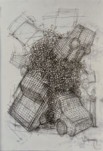 Javier Balmaseda. Todo es uno. Dessin. 70X50 cm