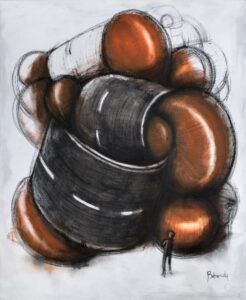 Javier Balmaseda : Inevitable - Study. Huile sur toile. 110X90 cm