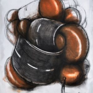 Javier Balmaseda : Inevitable-Study. Huile sur toile. 110X90 cm
