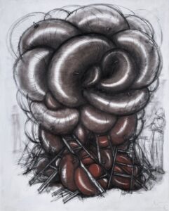 La pira del arte hoy. Huile sur toile. 150X120 cm.