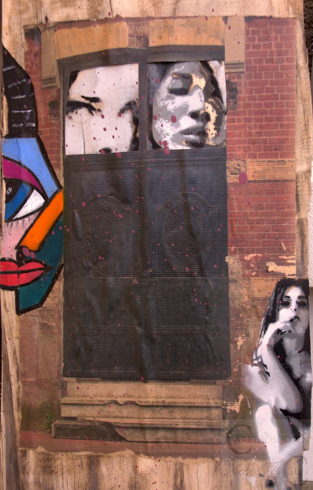 Éric Doisy : La porte. Technique mixte sur bois brut. 62X35 cm