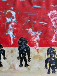 Space invaders 1 (technique mixte, 29,7X42 cm)