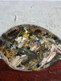 Weltenei (huile sur papier, 18,5X24,5 cm) Max Lauer : Weltenei