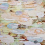 Sans titre. Peinture, dessin, collage sur toile (2020), 100X100 cm
