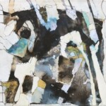 Sans titre. Peinture, dessin, collage sur toile (2020), 40X40 cm