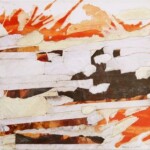 Sans titre. Peinture, dessin, collage sur toile (2020), 40X40 cm