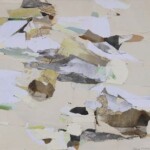 Sans titre. Peinture, dessin, collage sur toile (2022), 70X70 cm