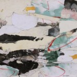 Sans titre. Peinture, dessin, collage sur toile (2020), 40X40 cm