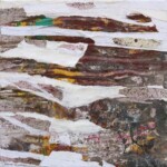 Sans titre. Peinture, dessin, collage sur toile (2020), 30X30 cm