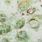 Sans titre. Acrylique, huile, crayons sur toile (2019), 30X30 cm