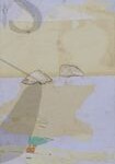 Sans titre. Peinture, dessin, collage sur toile (2022), 40X120 cm