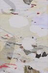 Sans titre. Peinture, dessin, collage sur toile (2022), 40X120 cm