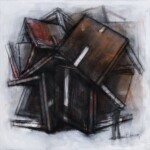 About Dialog - Study. Fusain sur toile, 100X100 cm