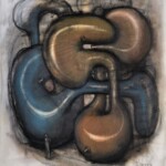 Abstracto pero vacío. Huile sur toile.110X90 cm