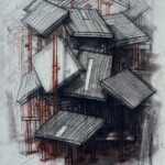 Javier Balmaseda. El agua y la forma. Dessin. 70X50 cm Javier Balmaseda. El agua y la forma. Dessin. 70X50 cm