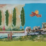 La péniche. Huile sur papier. La péniche. Huile sur papier.