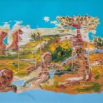 Le ruisseau. Huile sur papier. Le ruisseau. Huile sur papier