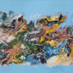 Les nageurs. Huile sur papier. Les nageurs. Huile sur papier.