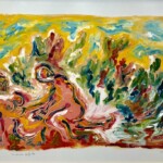 Les pensées profondes. Huile sur papier. Les pensées profondes. Huile sur papier.