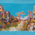 Montagne. Huile sur papier. Montagne. Huile sur papier.