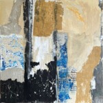 Fragments. Acrylique et collages sur toile. 80X80 cm