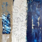 Cascades. Acrylique et collages sur toile. 80X80 cm
