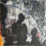 Recueillement. Acrylique et collages sur toile. 40X40 cm