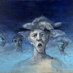 Les amies de Neptune. Dessin marouflé sur toile. 70X100 cm Les amies de Neptune. Dessin marouflé sur toile. 70X100 cm