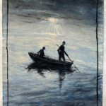 Une petite traversée. Dessin, technique mixte. 50X40 cm Une petite traversée. Dessin, technique mixte. 50X40 cm