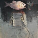 La boîte de Pandore. Dessin marouflé sur toile. 120X70 cm La boîte de Pandore. Dessin marouflé sur toile. 120X70 cm