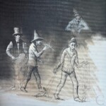 Les comédiens. Dessin. 40X40 cm Les comédiens. Dessin. 40X40 cm