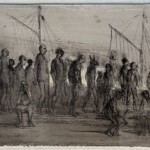 Les promeneurs du soir. Dessin. 25X345 cm Les promeneurs du soir. Dessin. 25X345 cm