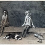 Ensor avec mon chien. Dessin. 30X44 cm Ensor avec mon chien. Dessin. 30X44 cm