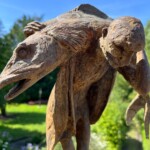 Le porteur d'un grand poisson. Sculpture (bronze). 54 cm Le porteur d'un grand poisson. Sculpture (bronze). 54 cm