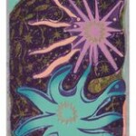 Notte luminosa no 2 (oro). Xylogravure (10 matrices), couleurs et poudres irisées sur papier japonais. 12,7X9 cm (2024) Notte luminosa no 2 (oro). Xylogravure (10 matrices), couleurs et poudres irisées sur papier japonais. 12,7X9 cm (2024)