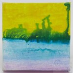 Paesaggio. Technique mixte sur toile. 6,5X6,5 cm Paesaggio. Technique mixte sur toile. 6,5X6,5 cm