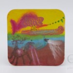 Pesce volante e altre storie. Technique mixte sur carton. 9X9 cm Pesce volante e altre storie. Technique mixte sur carton. 9X9 cm