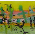 Riunione. Teechnique mixte sur carton toilé. 10X15 cm Riunione. Teechnique mixte sur carton toilé. 10X15 cm