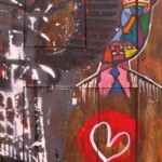 Éric Doisy : Demi-belvédère.Technique mixte sur chêne. 120X41 cm Éric Doisy : Demi-belvédère.Technique mixte sur chêne. 120X41 cm