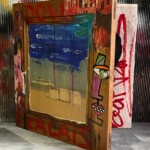 Éric Doisy : Boat People. Technique mixte sur 2 panneaux de bois. 50X53 cm (ouvert: 100X53 cm) Éric Doisy : Boat People. Technique mixte sur 2 panneaux de bois. 50X53 cm (ouvert: 100X53 cm)