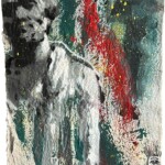 Éric Doisy : Bourgeois. Acrylique et bombe aérosol sur papier artisanal. 68,5X49,5
cm Éric Doisy : Bourgeois. Acrylique et bombe aérosol sur papier artisanal. 68,5X49,5 cm