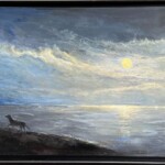 Plage au clair de lune. Huile sur toile. 60X150 cm Roland Devolder : Plage au clair de lune. Huile sur toile. 60X150 cm