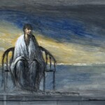 Le philosophe. Huile sur papier marouflé sur toile. 23X42 cm Roland Devolder : Le philosophe. Huile sur papier marouflé sur toile. 23X42 cm