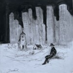 Ensor à Mariakerke. Dessin. 25X25 cm Roland Devolder : Ensor à Mariakerke. Dessin. 25X25 cm