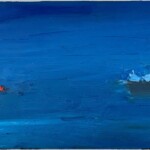 Yannis Markantonakis : Rade bleue. Huile sur bois . 20x40 cm Yannis Markantonakis : Rade bleue. Huile sur bois . 20x40 cm